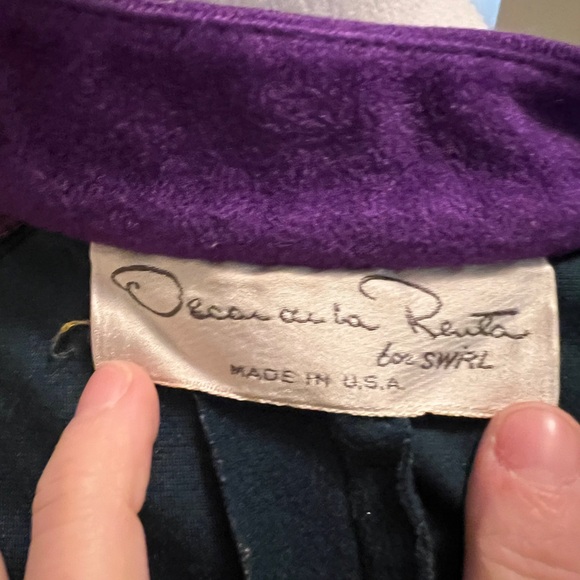 Vintage 80s Oscar De La Renta for Swirl Muumuu Kaftan Gown House Dress M-L - Picture 13 of 15